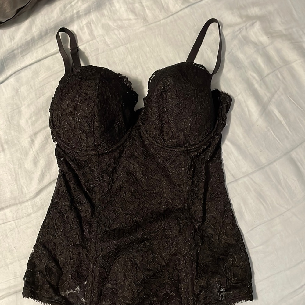 Black lace corset